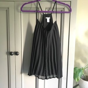 Bar III Black Pleated Top